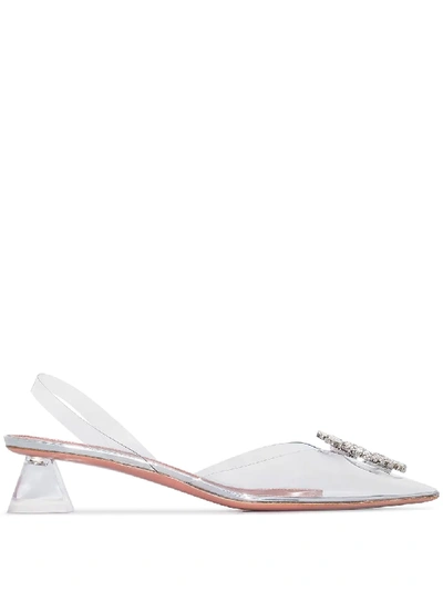 Amina Muaddi Clear Begum 40 Pvc Crystal Pumps In White