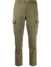 7 For All Mankind Cropped Tapered-leg Cargo Jeans In Green
