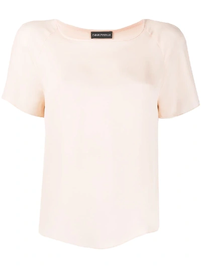 Emporio Armani Short Sleeve Blouse In Pink