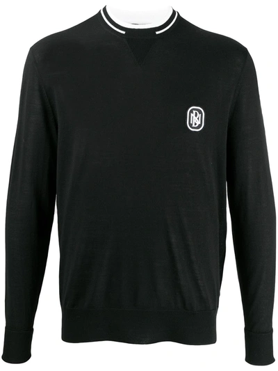 Neil Barrett Logo Plaque Jumper In Black