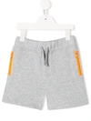 Stella Mccartney Kids' Drawstring Track Shorts In Grey