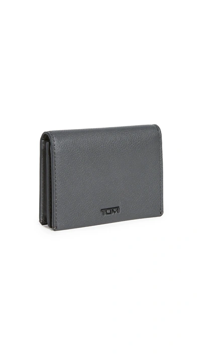 Tumi Nassau Slg Gusseted Card Case In Grey Texture