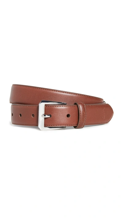 Polo Ralph Lauren Bowed Leather Belt In Brown