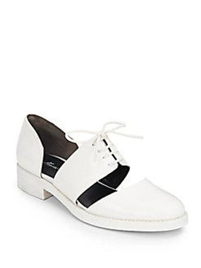 Kenneth Cole Swinden Leather Lace-up Oxfords In White