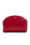 Apc Sac Demi Lune Crossbody In Rouge Fonce