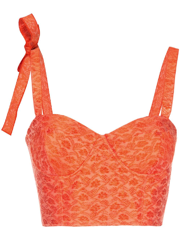 orange bustier top