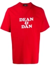 Dsquared2 Dean & Dan Print T-shirt In Red