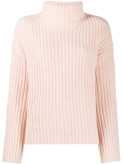 Vince Chunky Knit Jumper In Pink