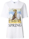 Msgm Dinosaur Spring T-shirt In White
