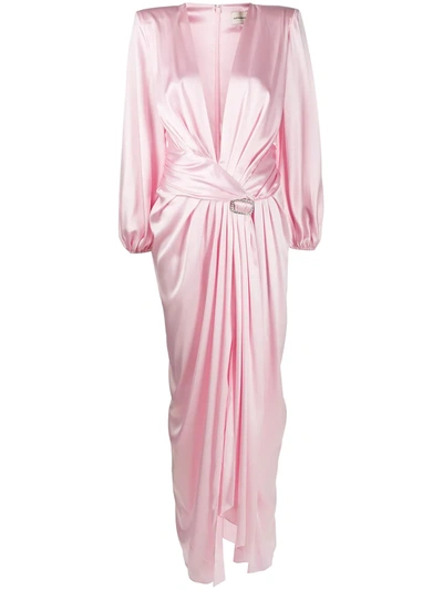 Alexandre Vauthier Plunging Maxi Dress In Pink