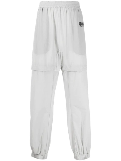 Off-white Layered Track Trousers In Grey