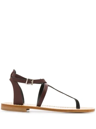 P.a.r.o.s.h T-bar Sandals In Brown