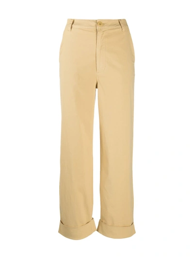 J Brand Ebbe High-rise Wide-leg Trousers In Yellow