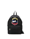 Moschino Mickey Rat Patch Backpack In Black