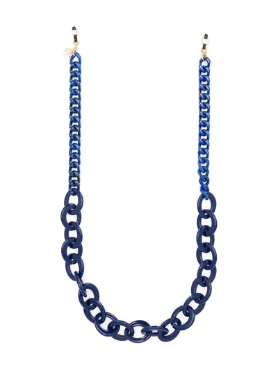 Emmanuelle Khanh Chunky Eyewear Chain In Blue