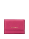 Dolce & Gabbana Logo Plaque Tri-fold Wallet In Pink