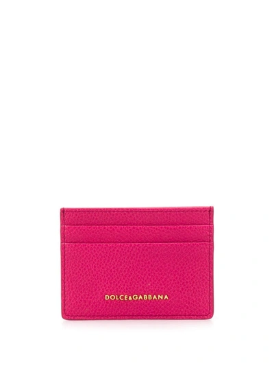 Dolce & Gabbana Logo Cardholder In Pink