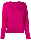 Polo Ralph Lauren Oversized Logo-embroidery Sweatshirt In 004 Pink