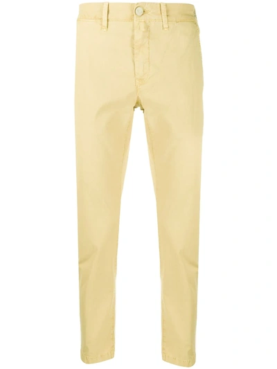 Jacob Cohen Lion Comfort Slim-fit Trousers In Yellow