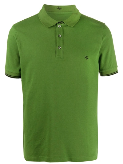 Fay Embroidered Logo Polo Shirt In Green