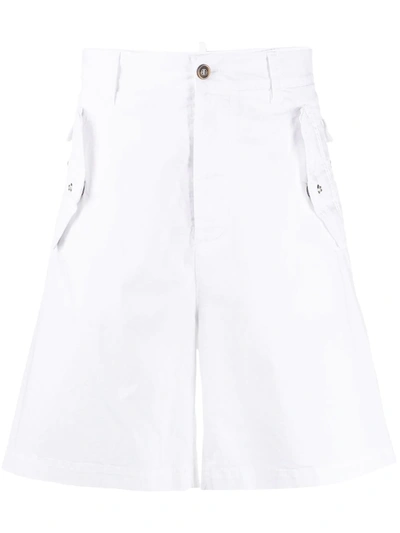 Dsquared2 盖袋短裤 In White