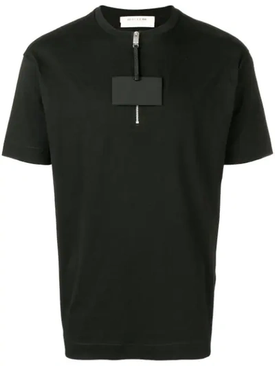 Alyx Patch-detail Half-zip T-shirt In Nero