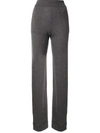 Barrie Fine Knit Flared Trousers In Grey