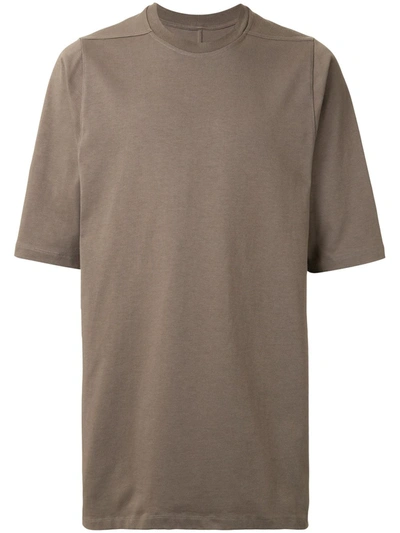 Rick Owens Longline T-shirt In Brown