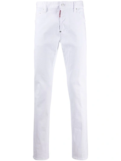 Dsquared2 Icon Patch Slim-fit Jeans In White