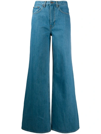 The Row Wide-leg Trousers In Blue