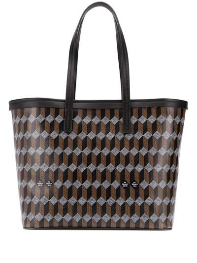 Audepart Geometric Pattern Tote Bag In Black