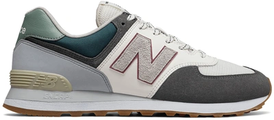 Pre-owned New Balance  574 Grey Cream Mint Green In Grey/cream-mint Green