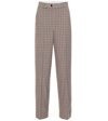 Tory Burch Plaid Wide-leg Trousers In Multicoloured