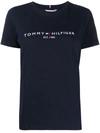 Tommy Hilfiger Short Sleeve Logo Stamp T-shirt In Blue