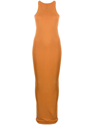 Rick Owens Drkshdw Long Tank Dress In Orange