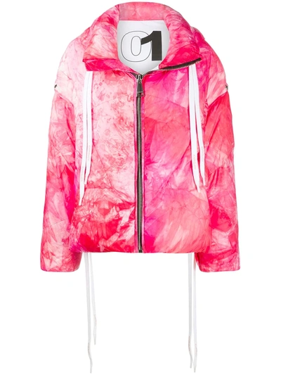 Khrisjoy Tie-dye Padded Jacket In Pink