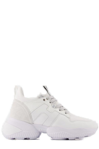 Hogan White Leather Interaction Sneakers