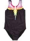 Marcelo Burlon County Of Milan Kids' Logo Swim Trunks In Black