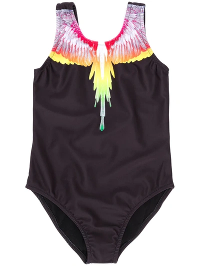 Marcelo Burlon County Of Milan Kids' Logo Swim Trunks In Black