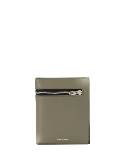 Acne Studios Trifold Wallet Dark Green/black