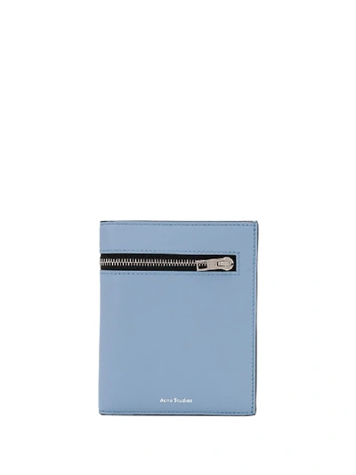 Acne Studios Trifold Wallet Light Blue/black