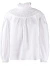 Isabel Marant Étoile Amalia Ladder-stitch Linen Blouse In White