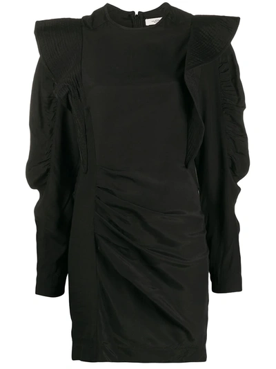 Isabel Marant Étoile Catarina Light Viscose Mini Dress In Black