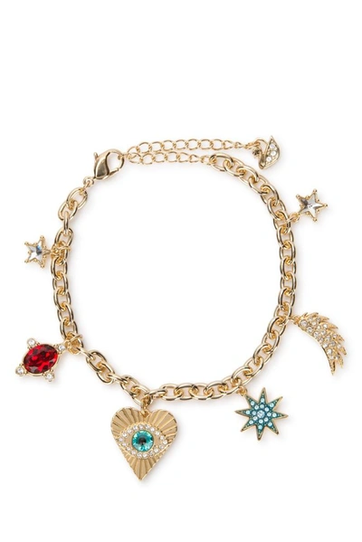 Swarovski Lucky Goddess Charms Bracelet In Gold | ModeSens