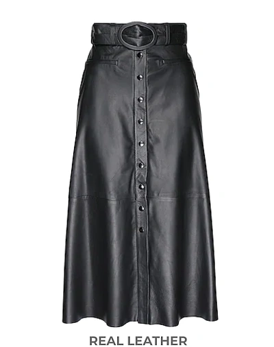8 By Yoox Midi Skirts In Black