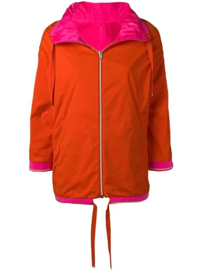 Herno Reversible Techno Fabric Jacket In Coral