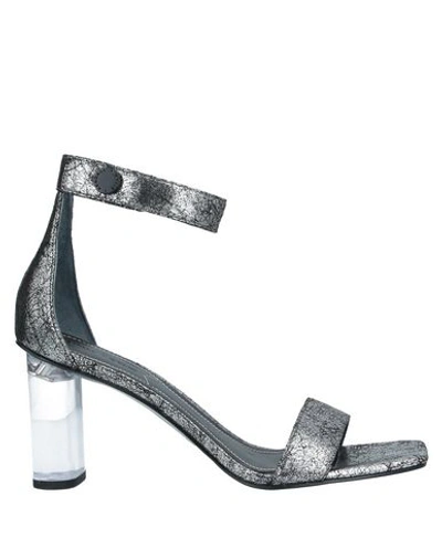 Kendall + Kylie Crakle Eco-leather Sandals In Silver