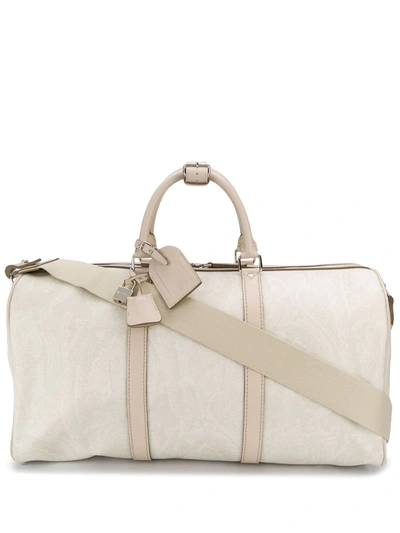 Etro Large Holdall Bag In Neutrals