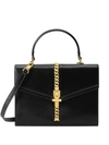 Gucci Sylvie 1969 Medium Top Handle Bag In Black