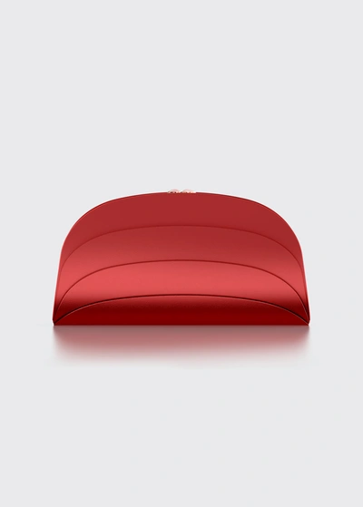 Gabo Guzzo Millefoglie C Leather Clutch Bag In Red
